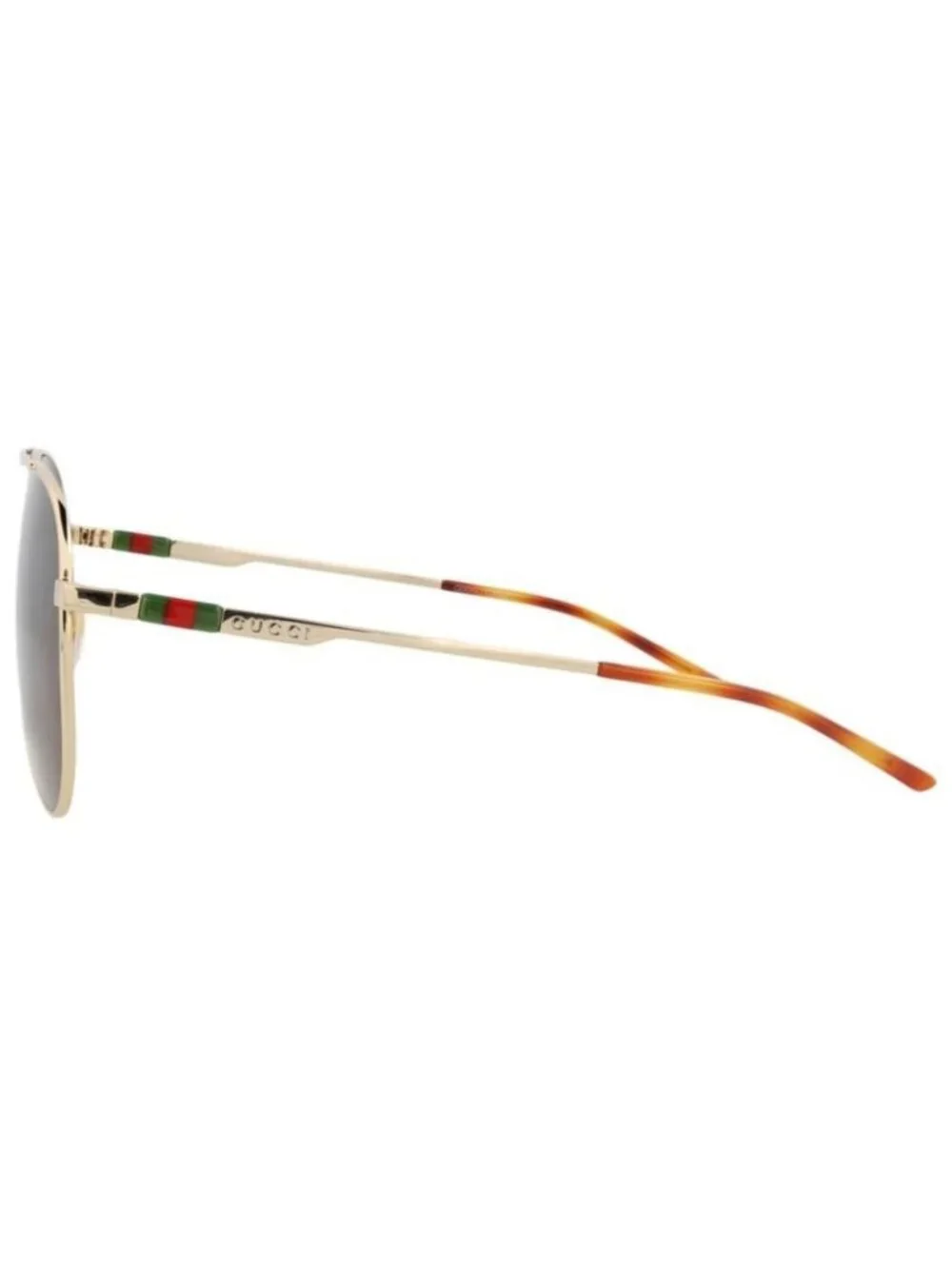 New Gucci Mens Aviator Gold Gold Brown Fashion Designer Sunglasses